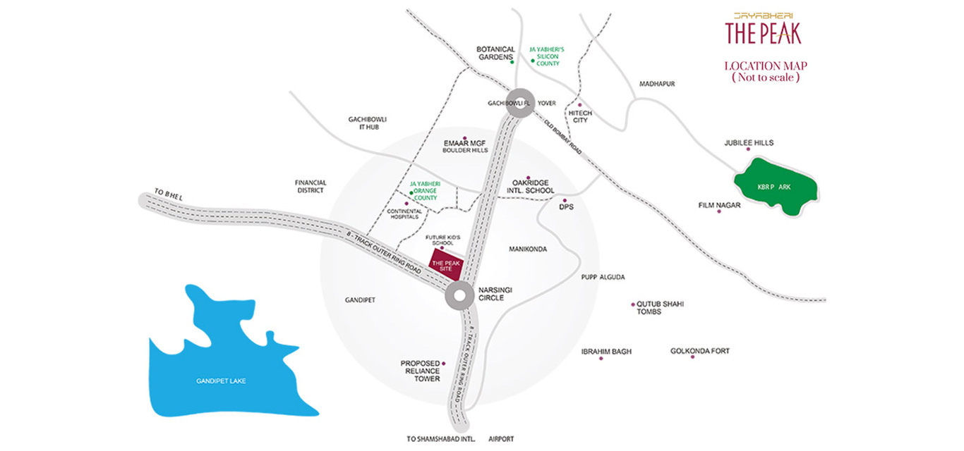 Jayabheri The Peak Location Map Image