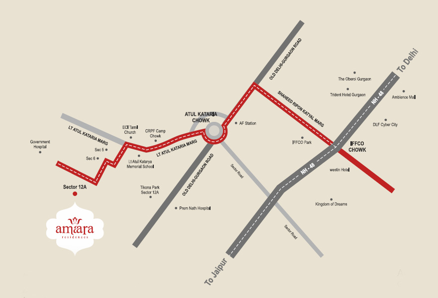 Amaara Residences Location Map Image