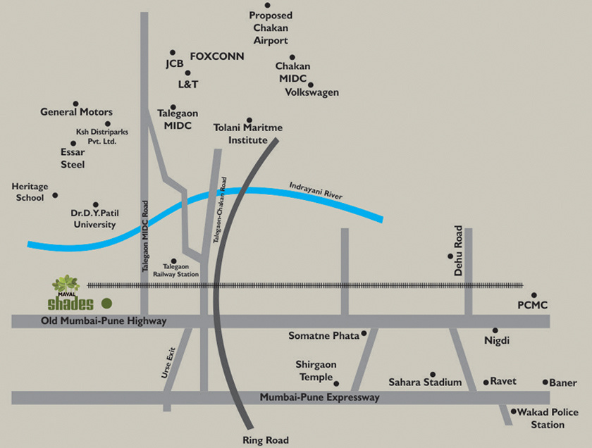 Maval Shades Location Map Image