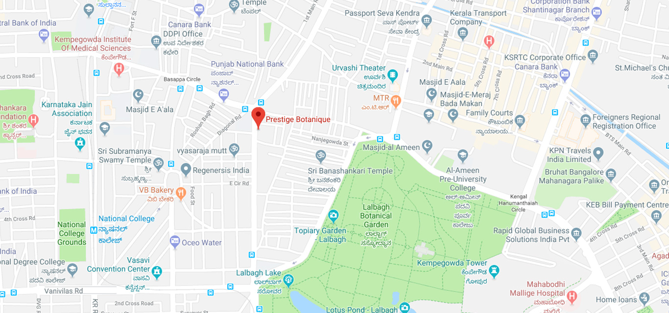 Prestige Botanique Location Map Image