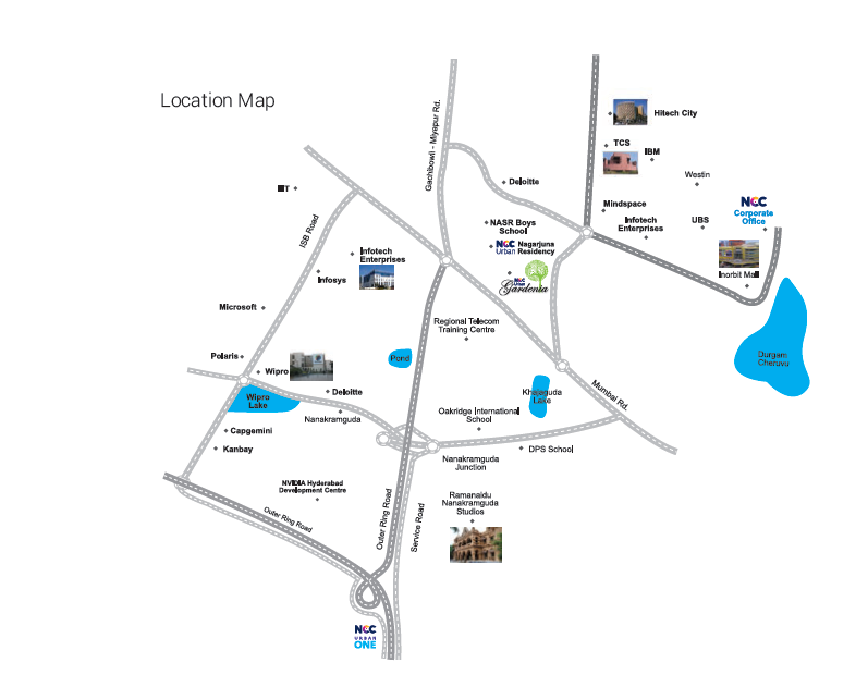 NCC Urban Gardenia Location Map Image