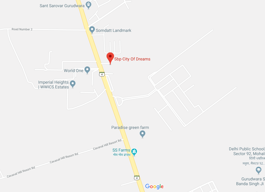 SBP City Of Dreams Location Map Image