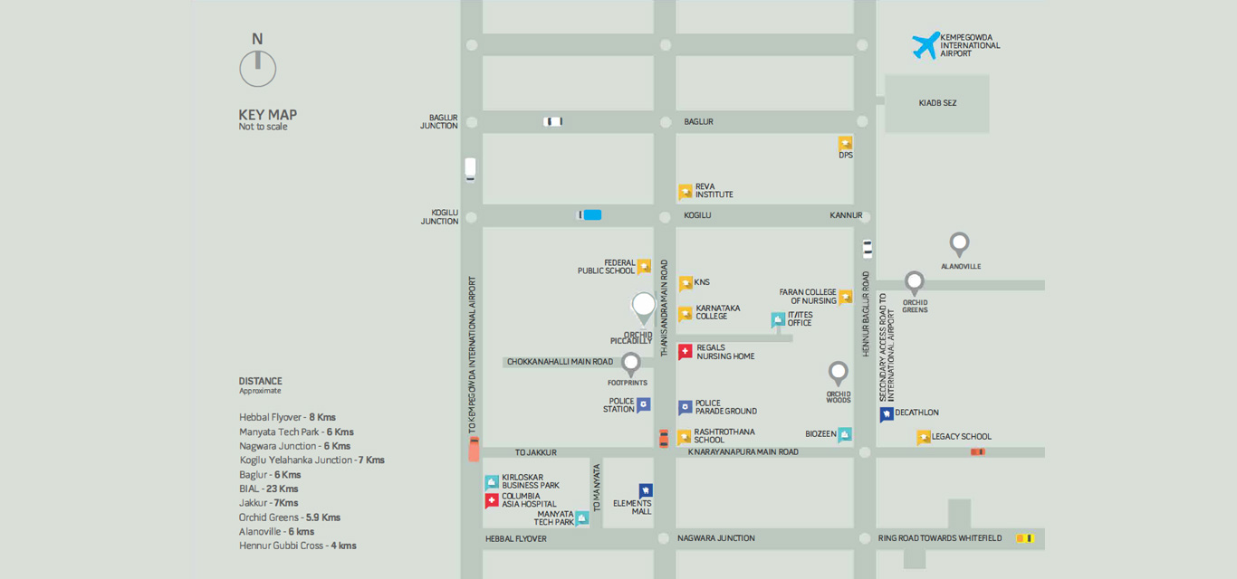 Orchid Piccadilly Location Map Image