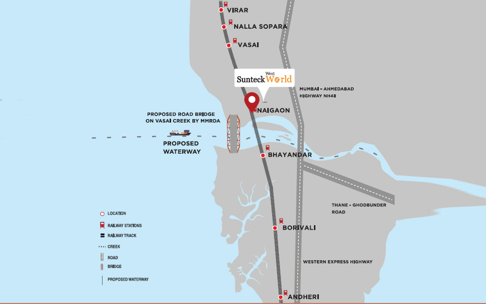 Sunteck West World Location Map Image
