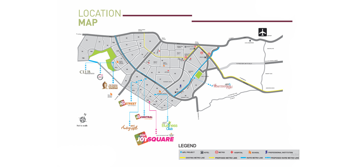 AIPL Rhythm Residences 2 Location Map Image