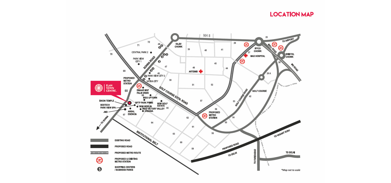 Elan Town Centre Location Map Image