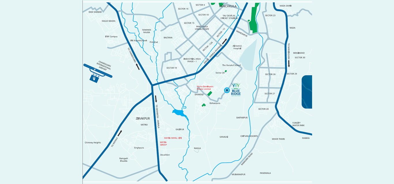 Motia Blue Ridge Location Map Image
