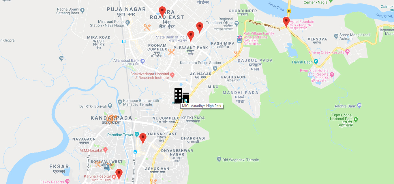 MICL Aaradhya Highpark Location Map Image