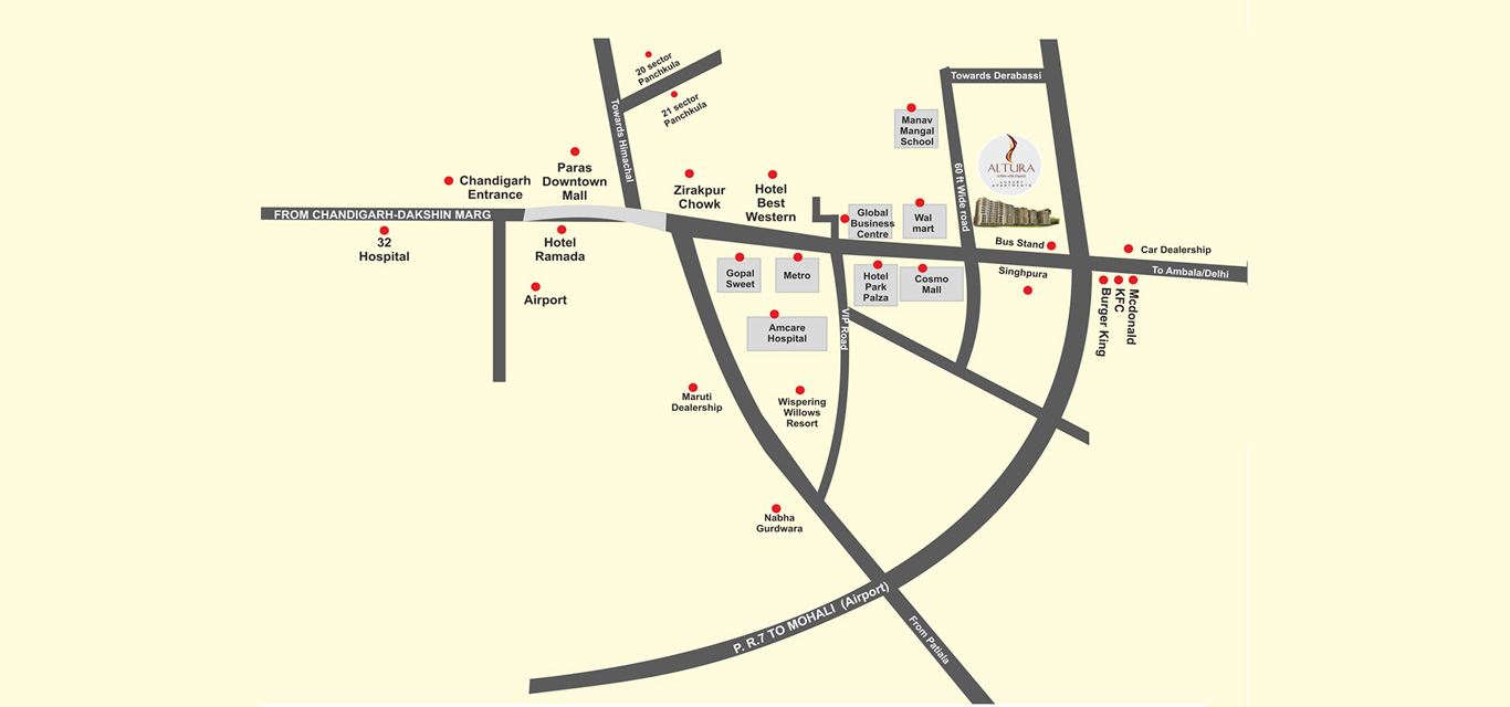 Altura Apartments Location Map Image