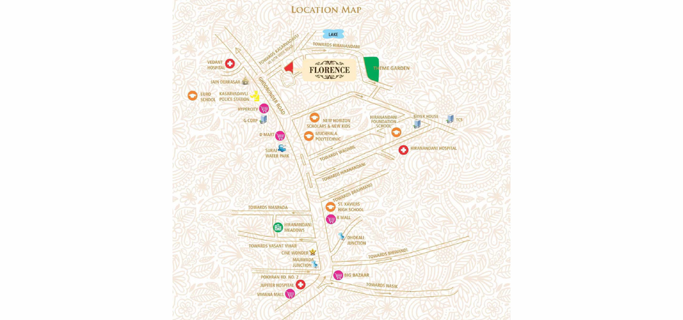 Satguru Florence Location Map Image