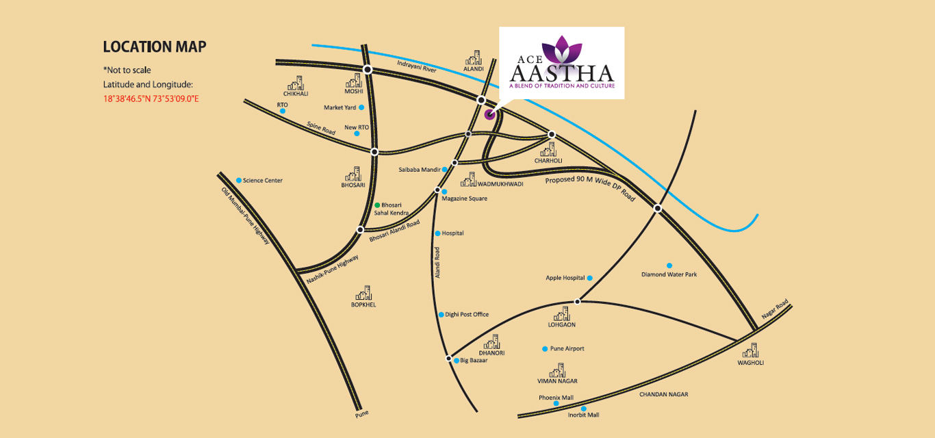 Ace Aastha Location Map Image