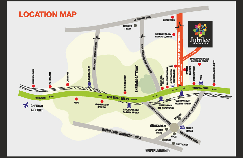 Urbanrise Jubilee Residences Location Map Image