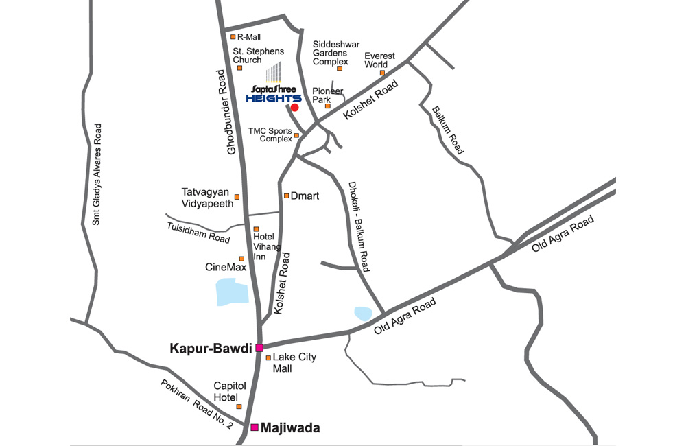 Saptashree Heights Location Map Image