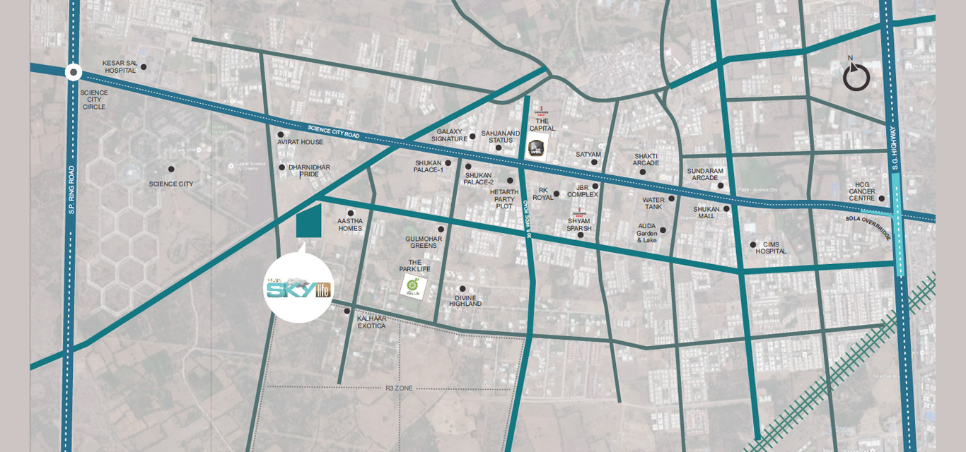 Arjun Sky Life Location Map Image