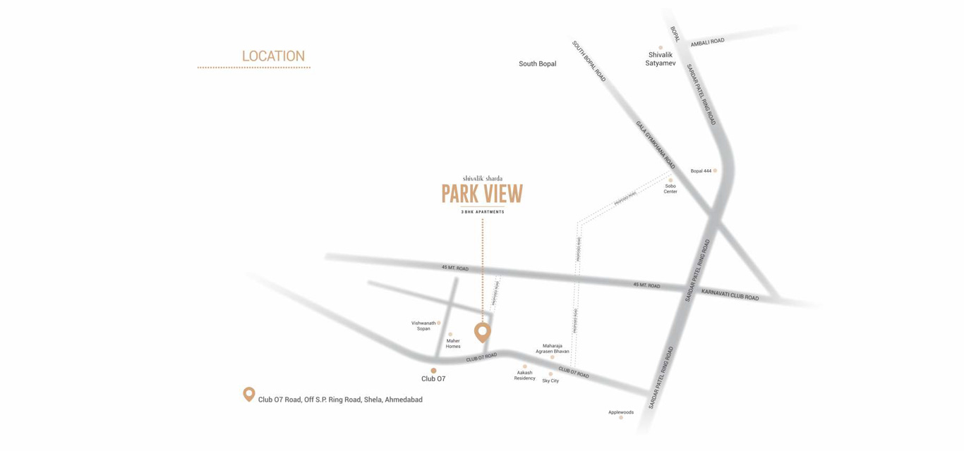 Shivalik Sharda Park View Location Map Image