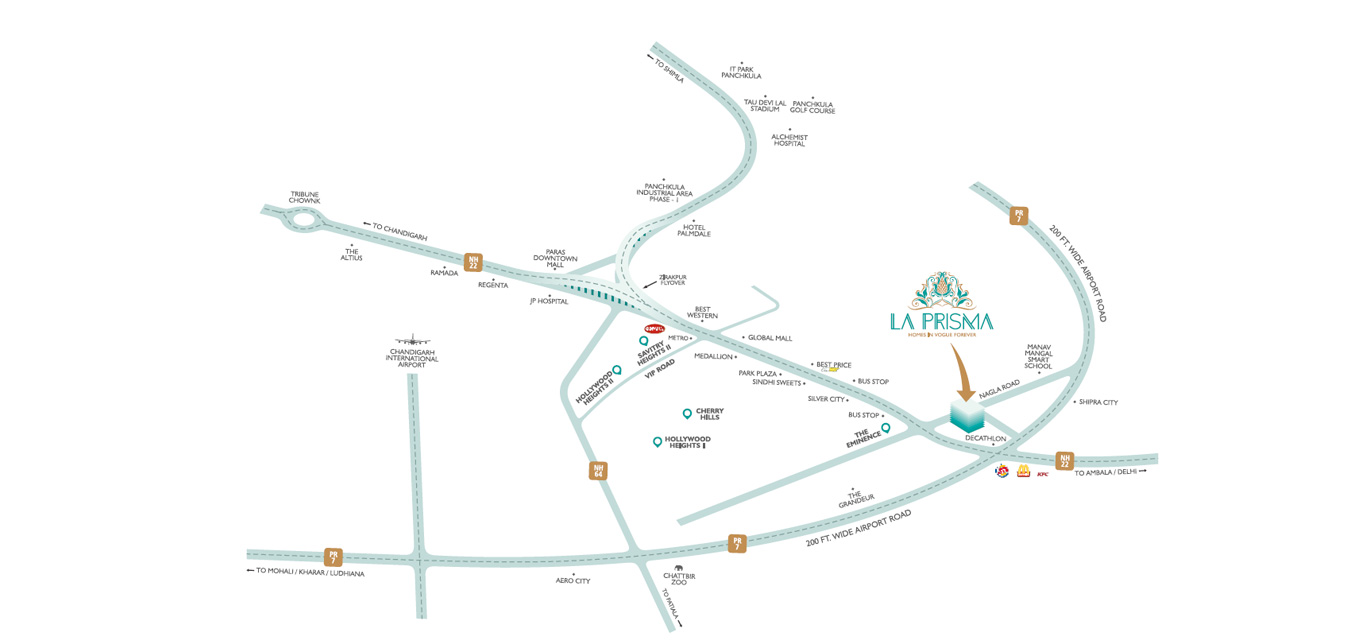 La Prisma Location Map Image