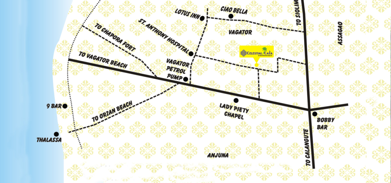 Celestial Casa Location Map Image