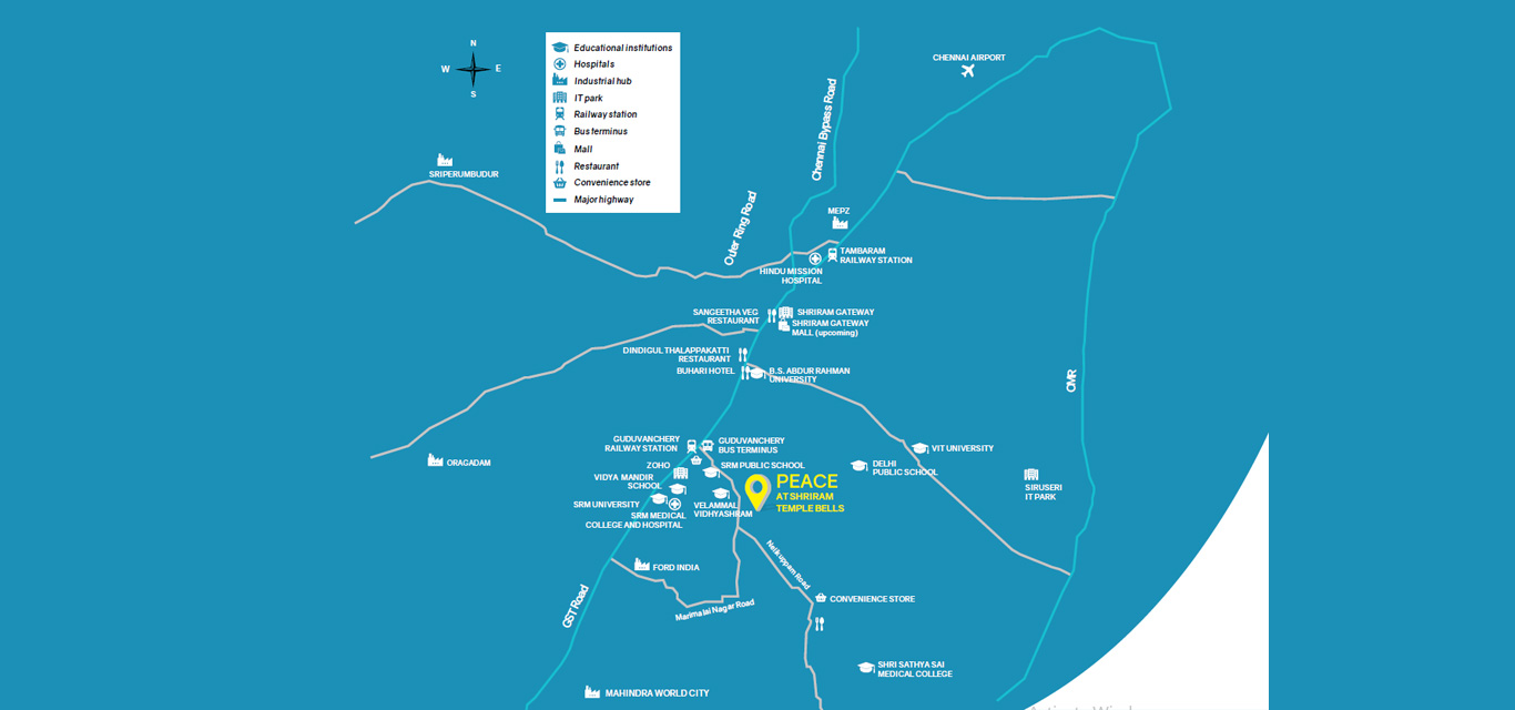Shriram Peace Location Map Image