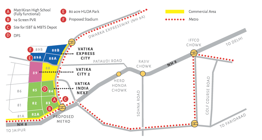 Vatika Xpressions Location Map Image