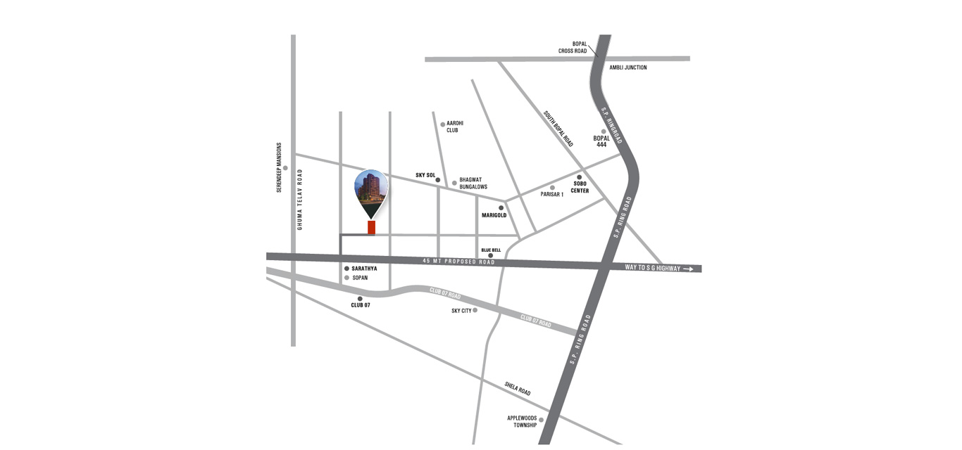 SPG Evans Location Map Image