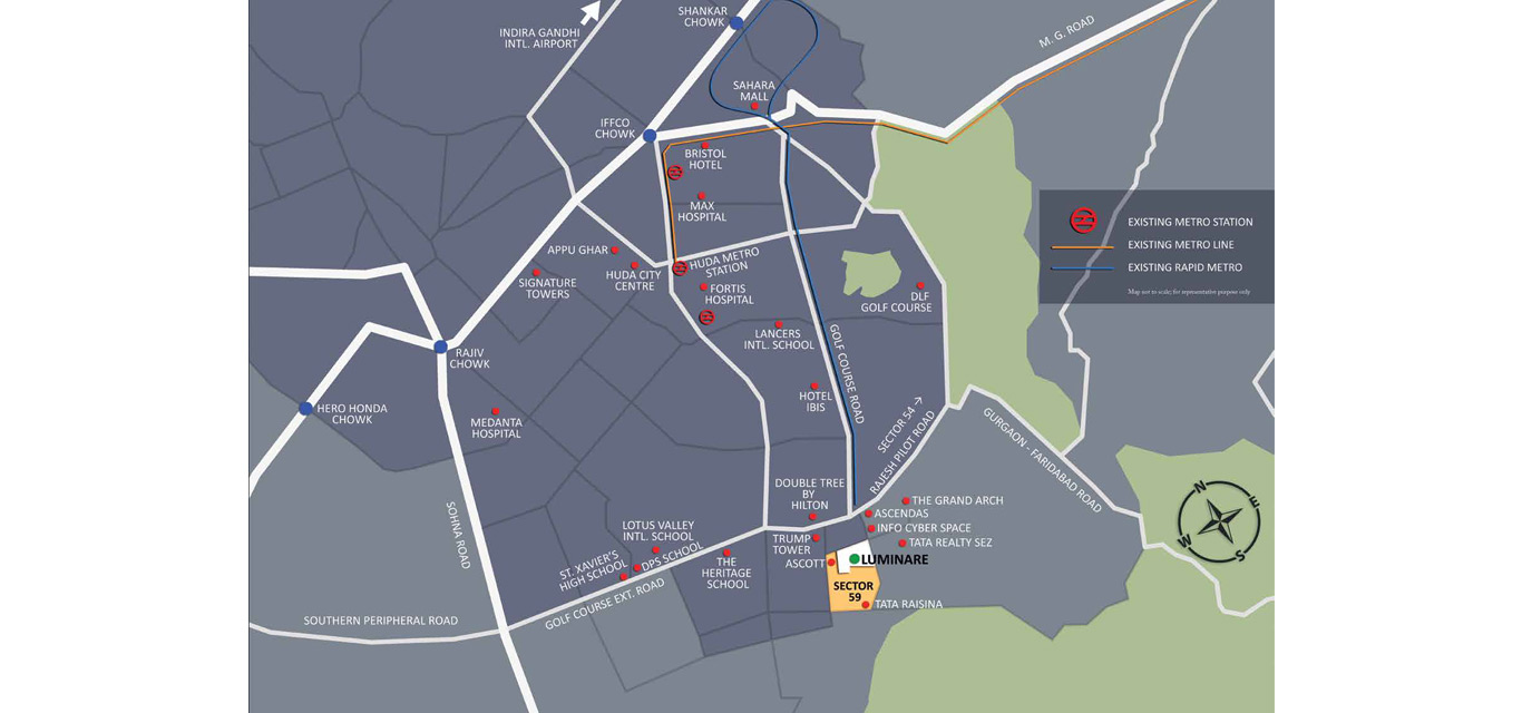 Mahindra Luminare Location Map Image