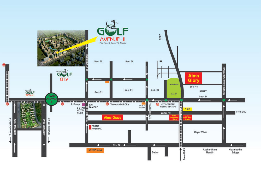 Aims Golf Avenue II Location Map Image