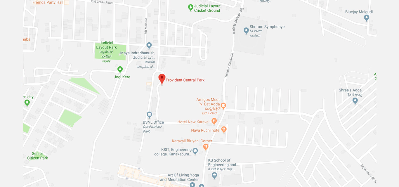 Provident Central Park Location Map Image
