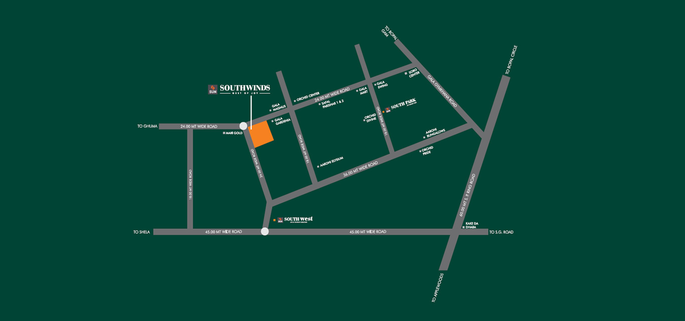 Sun Southwinds Location Map Image