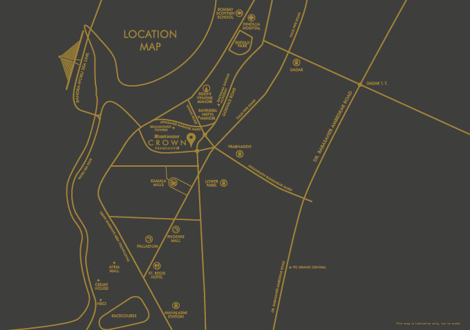 Rustomjee Crown Location Map Image