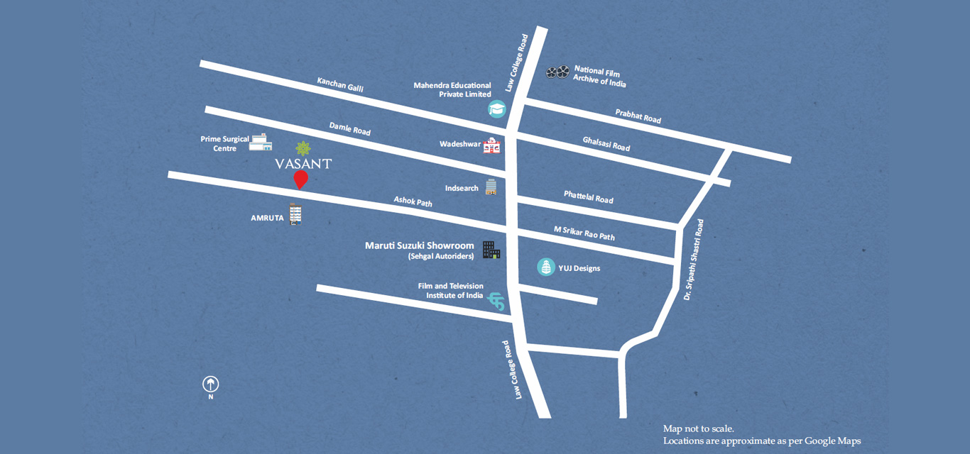 B.U. Bhandari Vasant Location Map Image