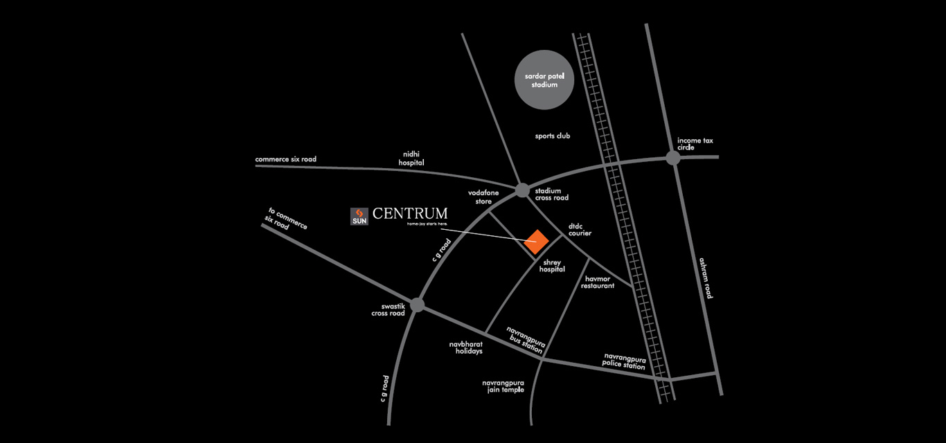 SUN Centrum Location Map Image