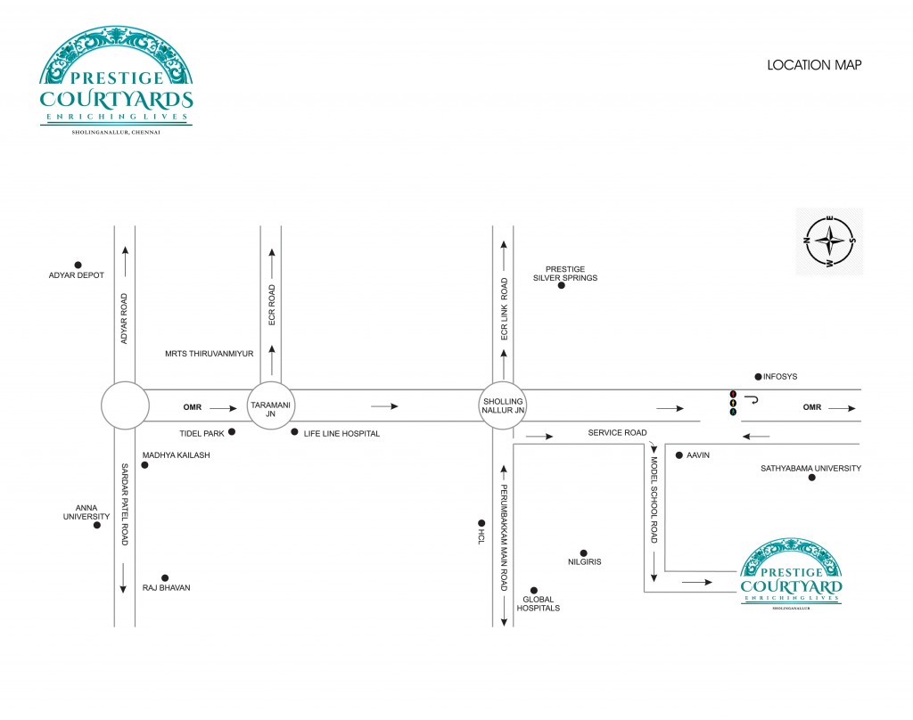 Prestige Courtyards Location Map Image