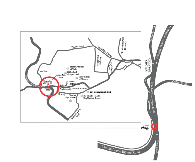 Arvind Elan Location Map Image