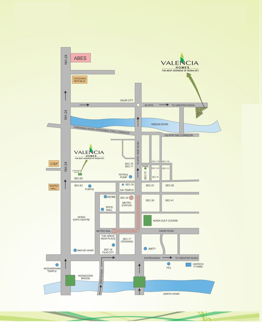 Hawelia Valencia Homes Location Map Image