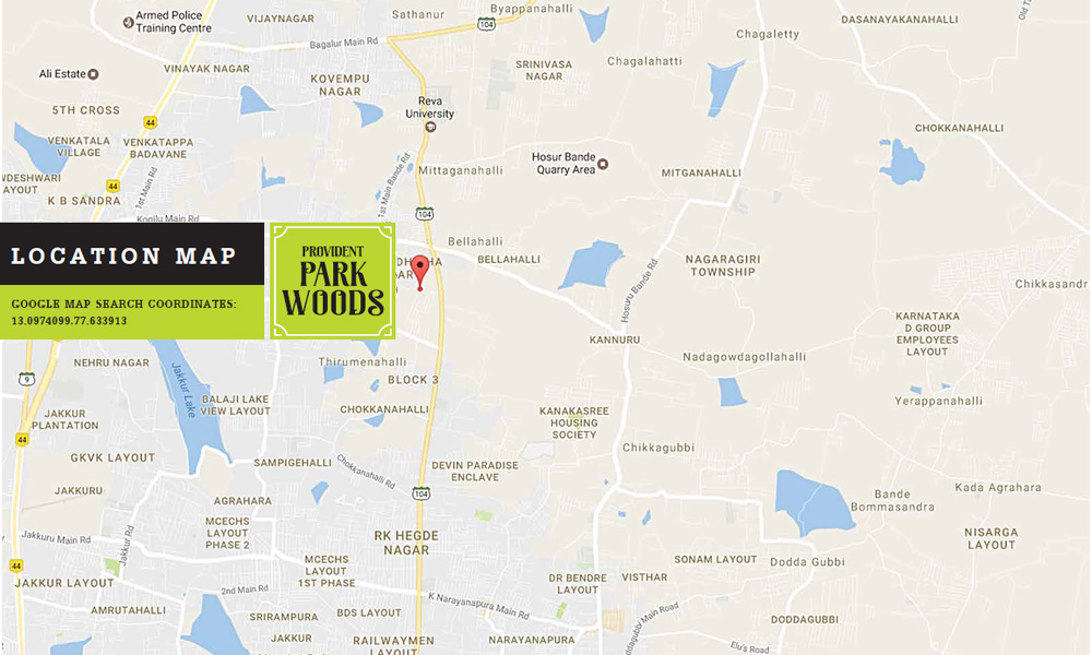 Provident Parkwoods Location Map Image
