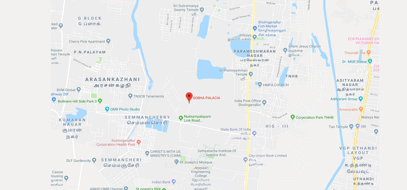 Sobha Palacia Location Map Image