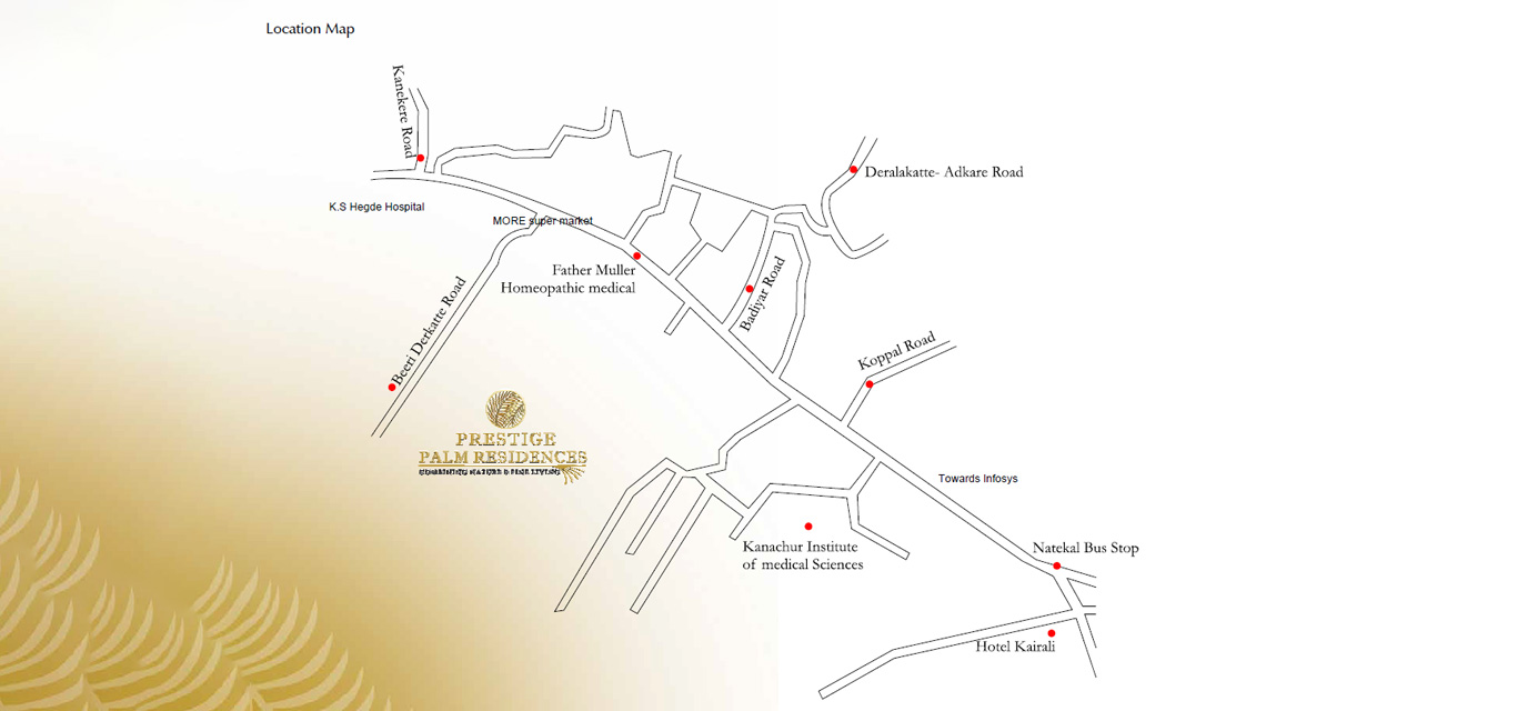 Prestige Palm Residences Location Map Image
