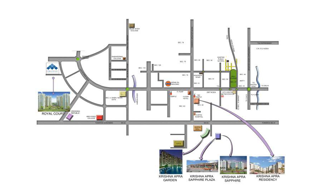 Strategic Royal Court Location Map Image