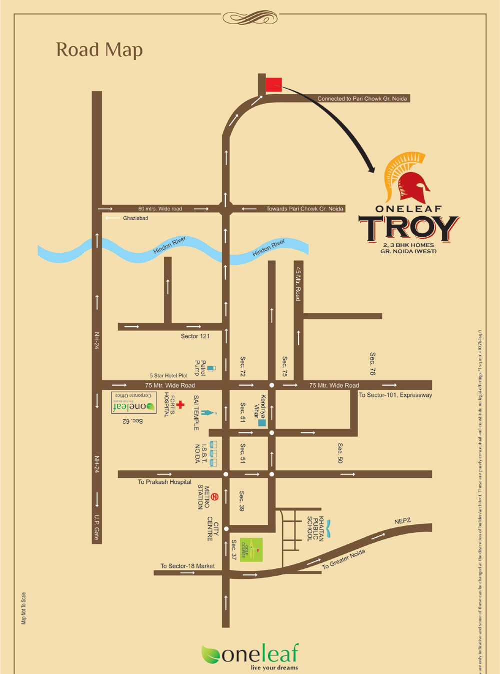 One Leaf Troy Location Map Image
