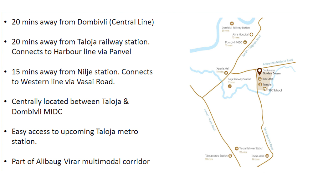 Lodha Golden Dream Location Map Image
