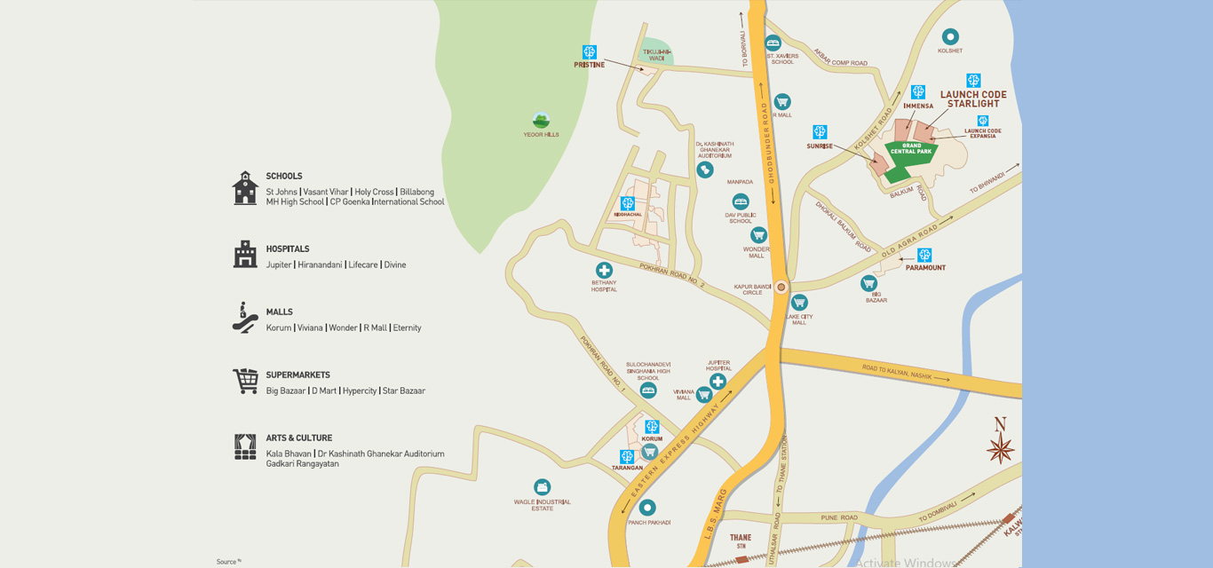 Kalpataru Starlight Location Map Image