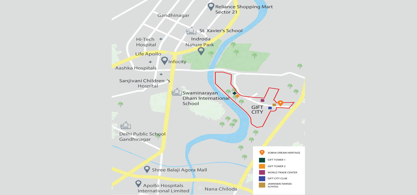 Sobha Dream Heritage Location Map Image