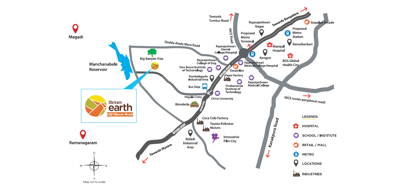 Shriram Earth Location Map Image