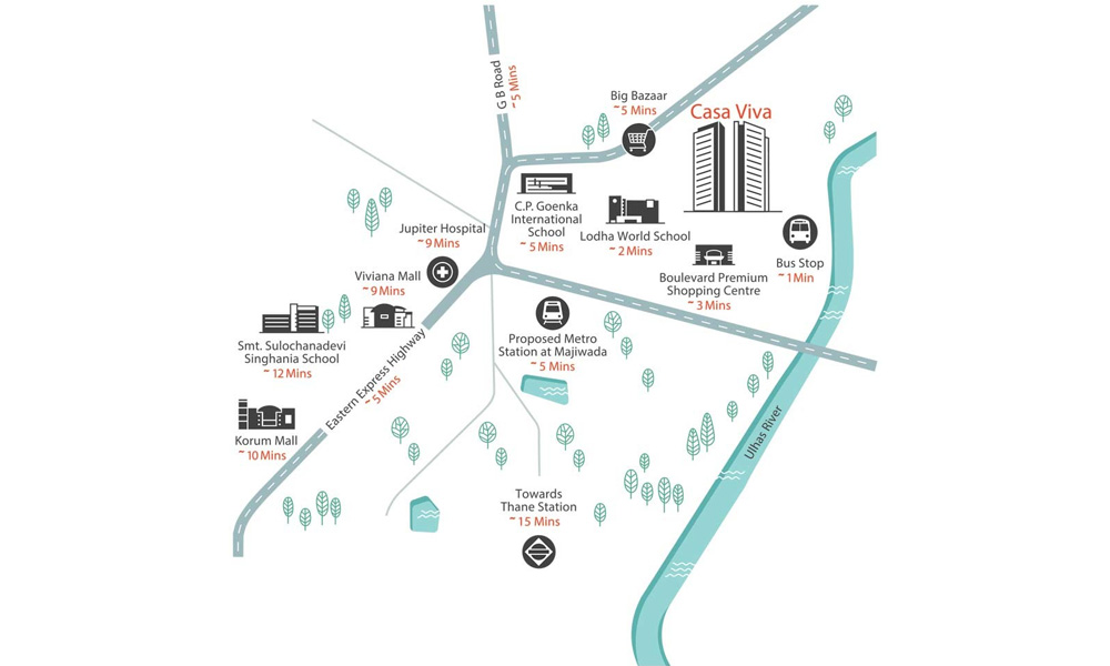 Lodha Casa Viva Location Map Image