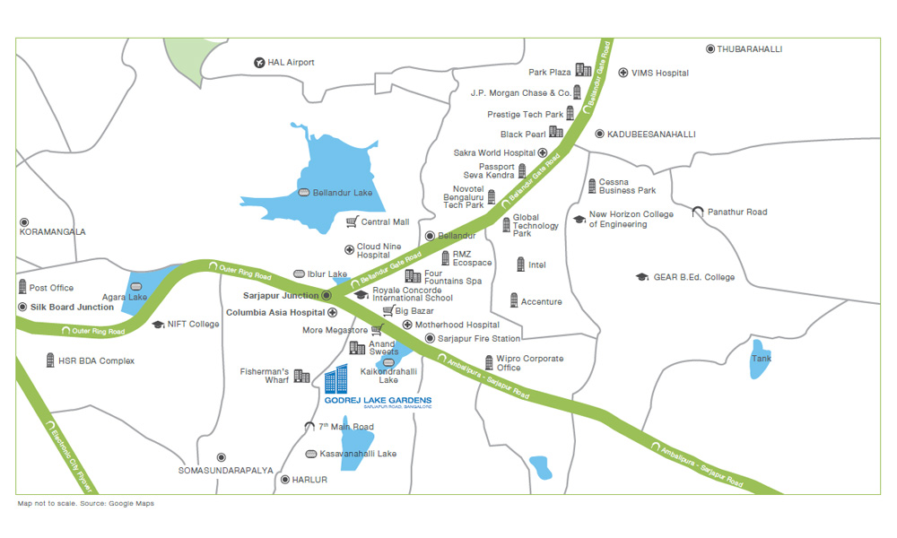 Godrej Lake Gardens Location Map Image