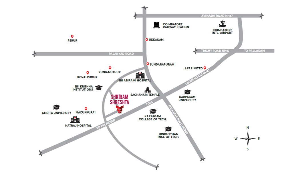 Shriram Shreshta Location Map Image