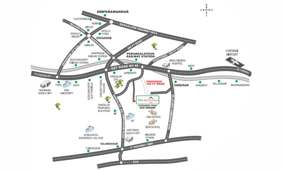 Isha Anandham Location Map Image
