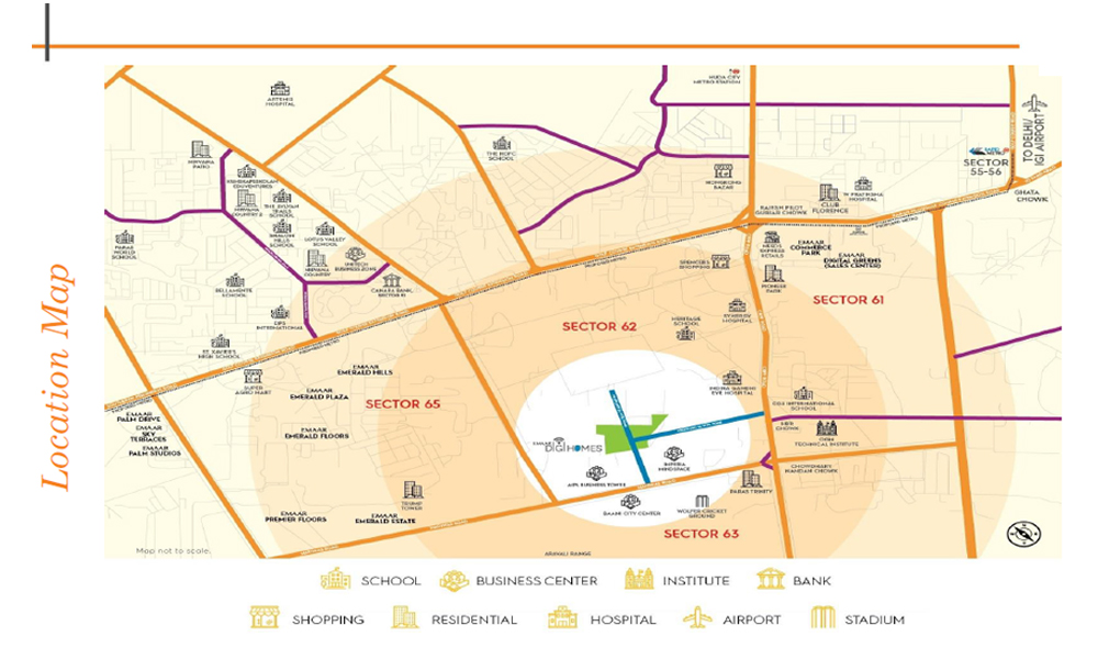 Emaar Digi Homes Location Map Image