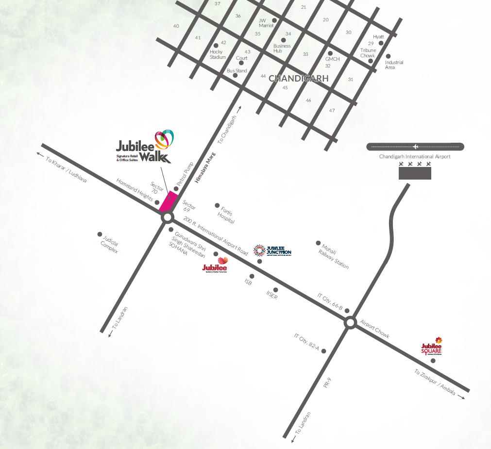 Jubilee Walk Location Map Image