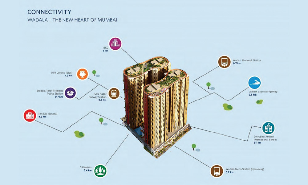 Siddha Sky Wadala Location Map Image